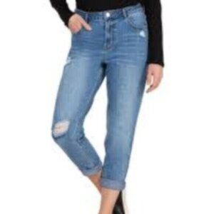 NWT Dex Distressed High Rise Cropped Everyday Casual Mom Jeans Size 29
